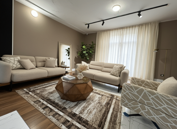 غرفة معيشة البهجة العصرية